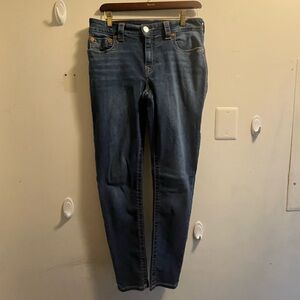 Women’s True Religion Jennie Curvy Mid Rise Super Skinny Jeans